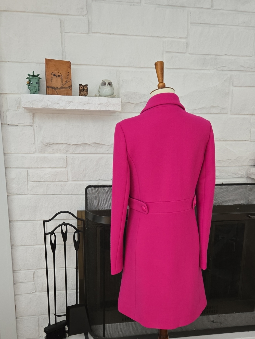 J. Crew Fuchsia Wool Blend Coat - Picture 2 of 4
